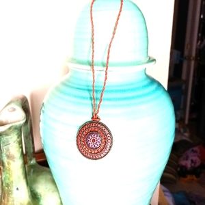 Necklace colorful medallion